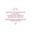 ANÁLISIS MTM DEL ARMADO DE UNA LÁMPARA DE MANO