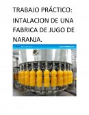 INTALACION DE UNA FABRICA DE JUGO DE NARANJA