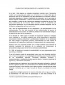 CAUSAS QUE DIERON ORIGEN DE LA AGROECOLOGÍA