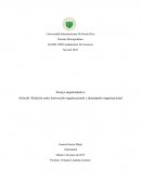 Relación entre innovación organizacional y desempeño organizacional