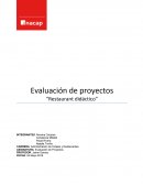 Evaluación de proyectos “Restaurant didáctico”