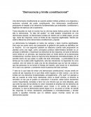 Derecho "Democracia y límite constitucional"