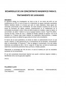 DESARROLLO DE UN CONCENTRATO MAGNIFICO PARA EL TRATAMIENTO DE LIXIVIADOS.
