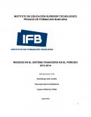 RIESGOS EN EL SISTEMA FINANCIERO EN EL PERIODO 2013-2014