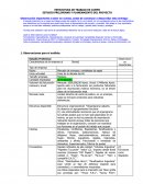 ESTRUCTURA DE TRABAJO DE CAMPO ESTUDIO PRELIMINAR Y PLANEAMIENTO DEL PROYECTO