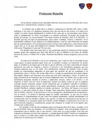Protocolo filosofía.. Página 1