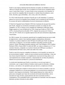 ANÁLISIS PRELIMINAR EMPRESA NESTLÉ.. Página 1
