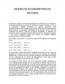 MODELOS ECONOMETRICOS ANTONIA