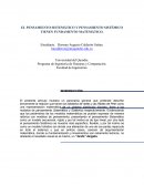 EL PENSAMIENTO SISTEMÁTICO Y PENSAMIENTO SISTÉMICO TIENEN FUNDAMENTO MATEMÁTICO.