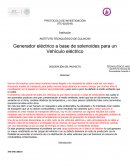 Generador eléctrico a base de solenoides para un Vehículo eléctrico