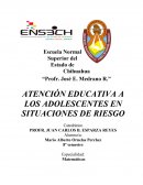ATENCIÓN EDUCATIVA A LOS ADOLESCENTES EN SITUACIONES DE RIESGO