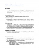 Variables condicionantes del proceso productivo