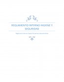 Reglamento interno de higiene y seguridad.