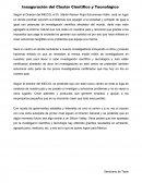 Inauguración del Cluster Científico y Tecnológico