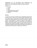 Elaboración de una pre-mezcla para elaboración de galletas con alto contenido proteico en base a quinua.
