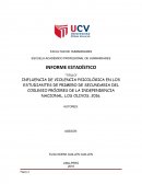 INFORME ESTADÍSTICO - INFLUENCIA DE VIOLENCIA PSICOLÓGICA EN LOS ESTUDIANTES.