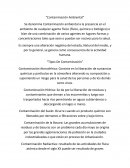Contaminación ambiental. Tipos de contaminación
