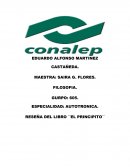 RESEÑA DEL LIBRO ´´EL PRINCIPITO´´