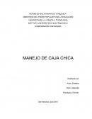 MANEJO DE CAJA CHICA.