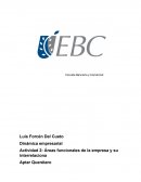 Áreas funcionales de la empresa y su interrelaciona.