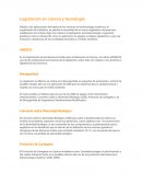 Legislación en ciencia y tecnología.