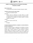 La Autopercepción de la Formación Universitaria: Evaluación y Calidad.