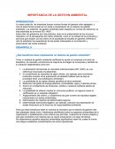 Importancia de la gestion ambieltal.