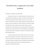 Desarrollo Fisico y Cognoscitivo en la niñez temprana.