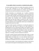El caos político afecta la economía y la administración publica