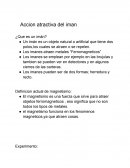 Accion atractiva del iman