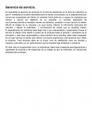 Gerencia de servicio.