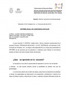 Informe anual de convivencia escolar