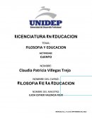 FILOSOFIA Y EDUCACION.