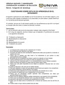 CUESTIONARIO SOBRE ESTILOS DE APRENDIZAJE EN EL ESTUDIANTE