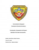 Psicologia. Formulación y Evaluación de Proyecto. Ejemplo de los tipos de proyectos