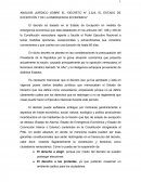 Análisis sobre el decreto de estado de emergencia en materia economica.