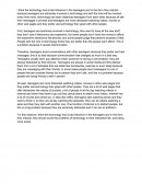 Ensayo sobre la influencia de la tecnologia en los adolescentes.