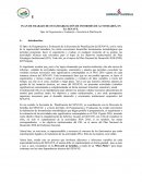 Plan de Trabajo de las áreas técnicas.