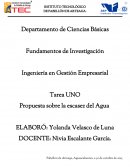 Propuesta sobre la escasez del Agua
