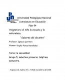 Asignatura: el niño la escuela y la naturaleza. “Saberes del docente”