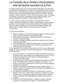 La Comisión de la Verdad y Reconciliación ante los hechos ocurridos en el Perú