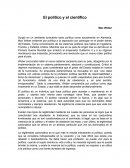 El político y el científico Max Weber