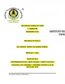 Determinacion del limite liquido y limite plastico