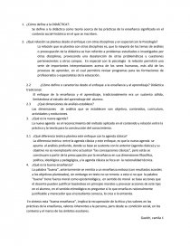 ¿Cómo define a la DIDÁCTICA?. Página 1