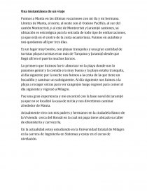 Una instantanea de un viaje.. Página 1