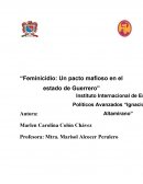 Feminicidio: Un pacto mafioso en el estado de Guerrero”