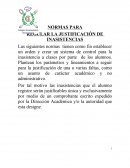 Normativa para justificar inasistencias
