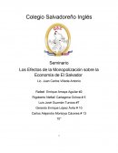 Efectos de la monopolizacion en la economia de El Salvador