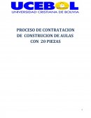 PROCESO DE CONTRATACION DE CONSTRUCION DE AULAS CON 20 PIEZAS