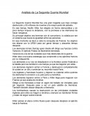 Analisis de la Segunda Guerra Mundial